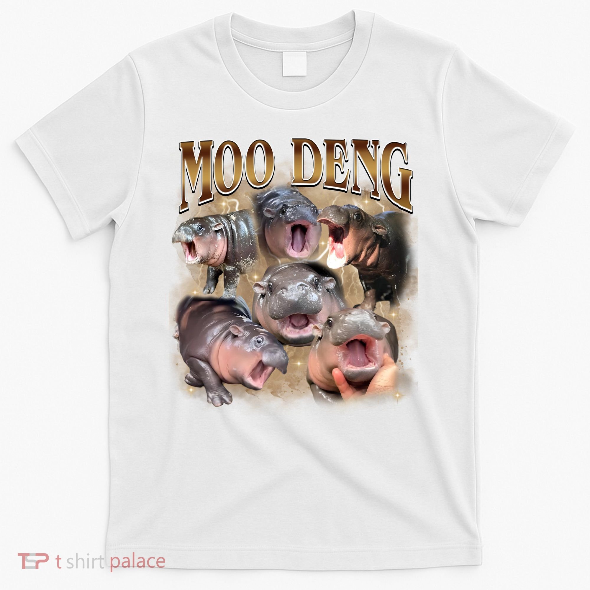 Moo Deng Hippo Meme Funny Animal T-Shirt