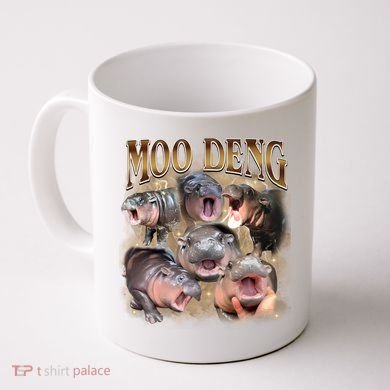 Moo Deng Hippo Meme Funny Animal Coffee Mug