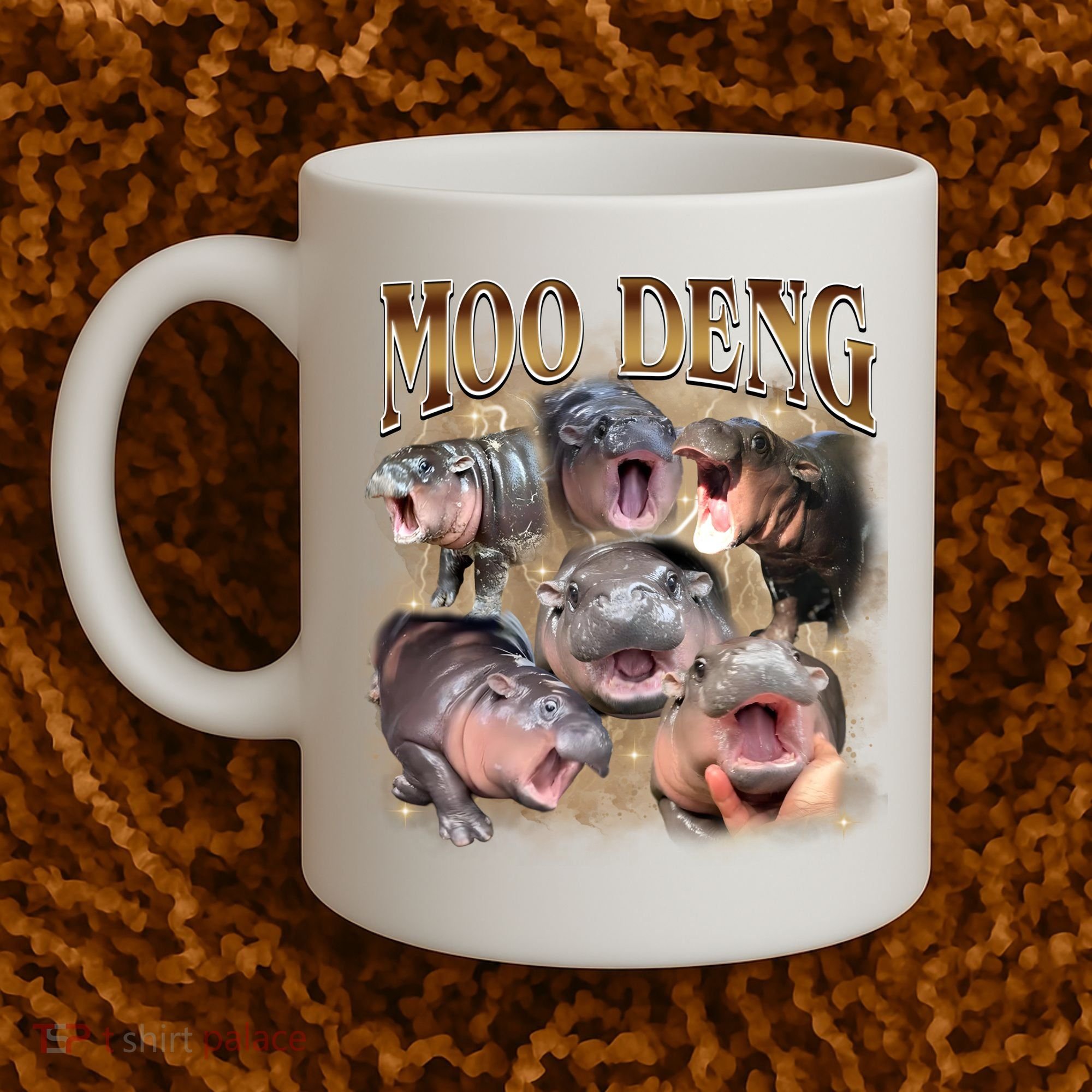Moo Deng Hippo Meme Funny Animal Coffee Mug