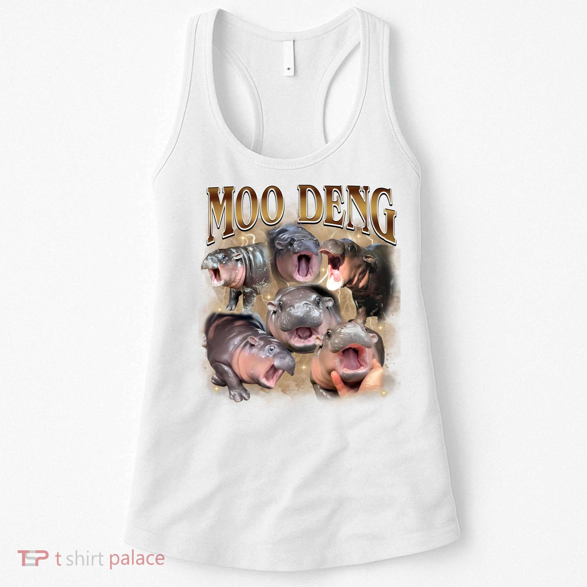 Moo Deng Hippo Meme Funny Animal Women's Tank Top
