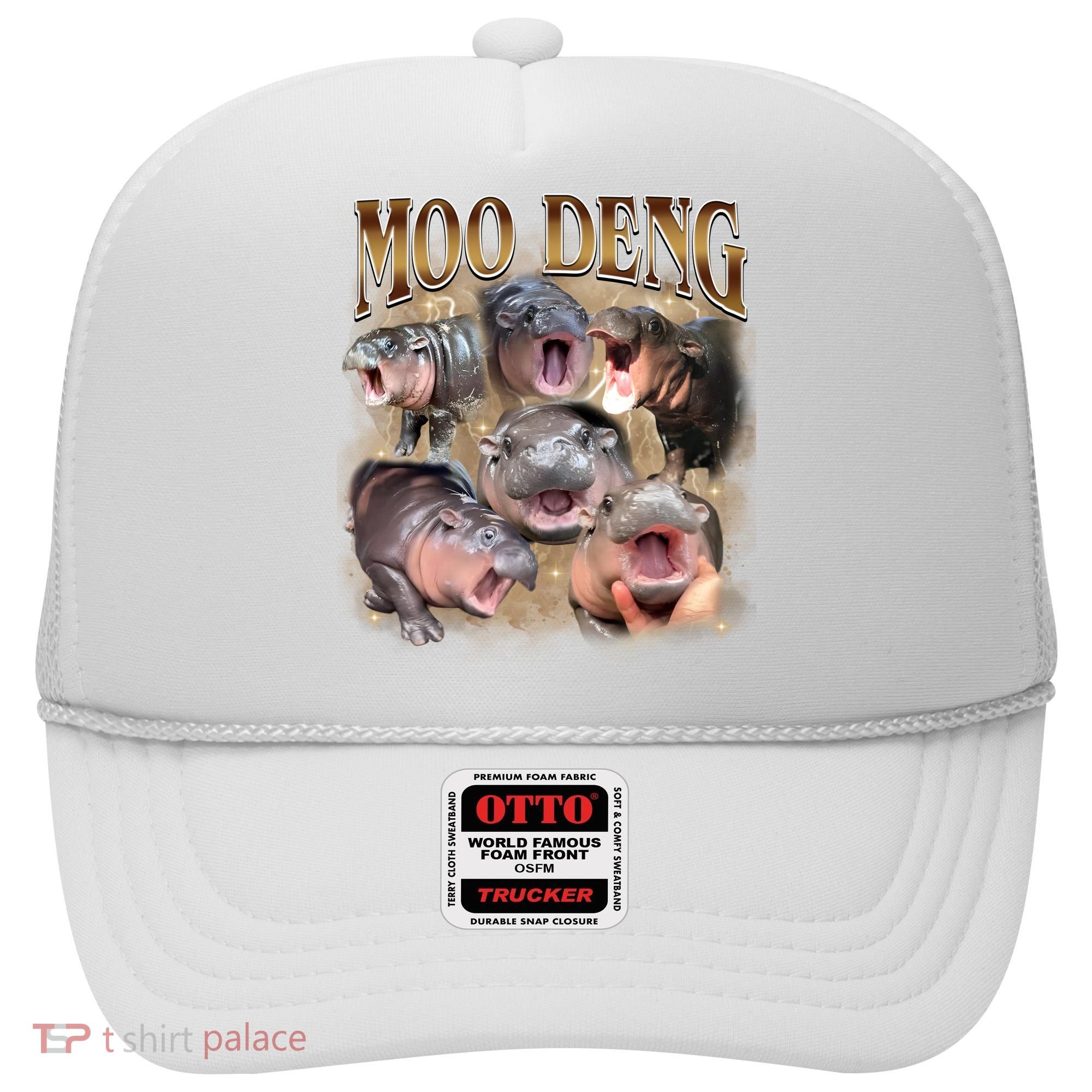 Moo Deng Hippo Meme Funny Animal Hat
