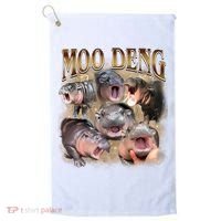 Moo Deng Hippo Meme Funny Animal Golf Towel thumb 0