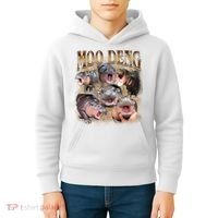 Moo Deng Hippo Meme Funny Animal Kids Hoodie thumb 4