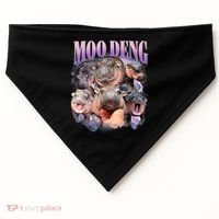 Moo Deng Hippo Meme Funny USA-Made Doggie Bandana thumb 0