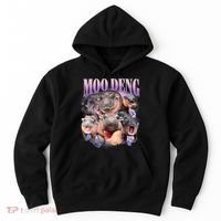 Moo Deng Hippo Meme Funny Hoodie thumb 0