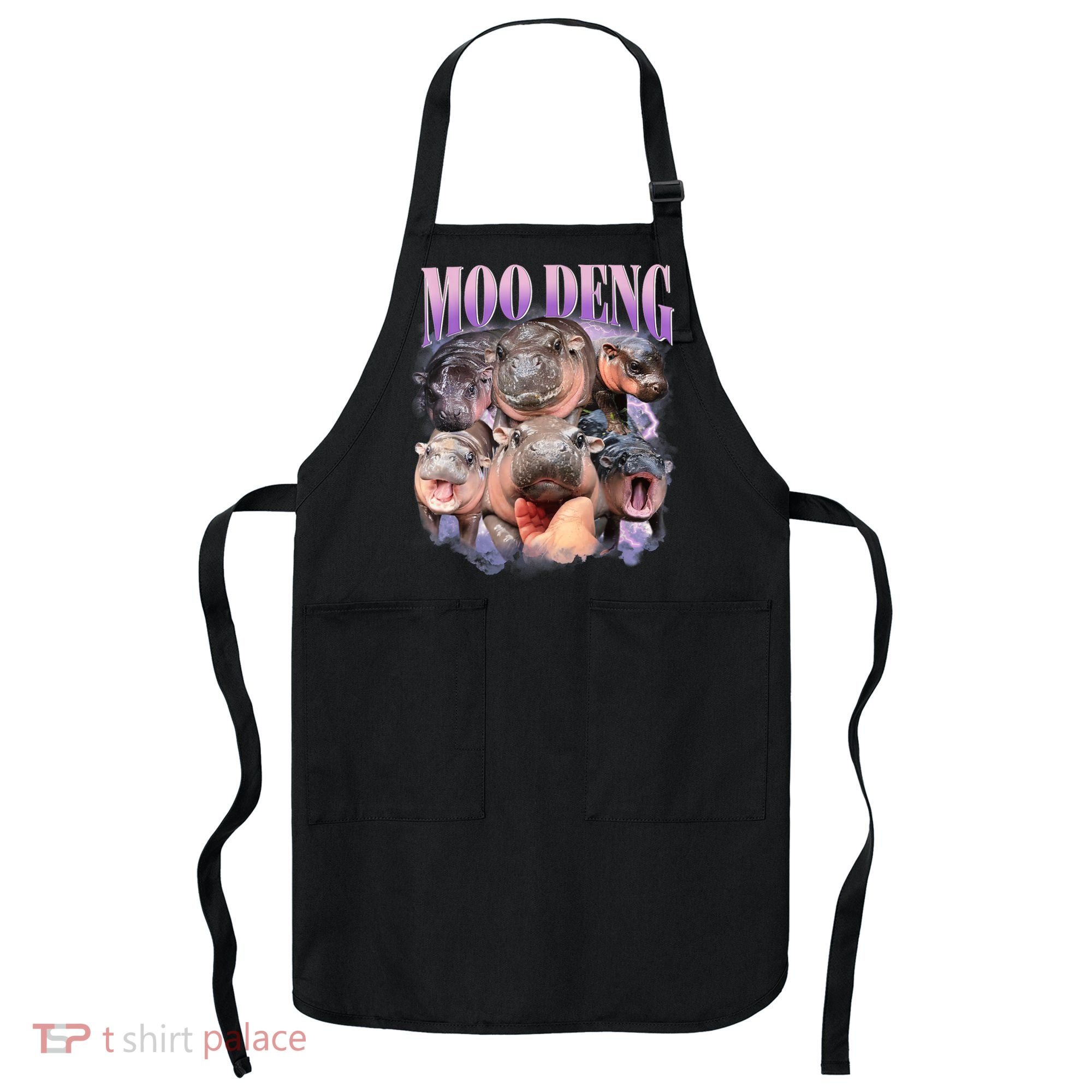 Moo Deng Hippo Meme Funny Apron