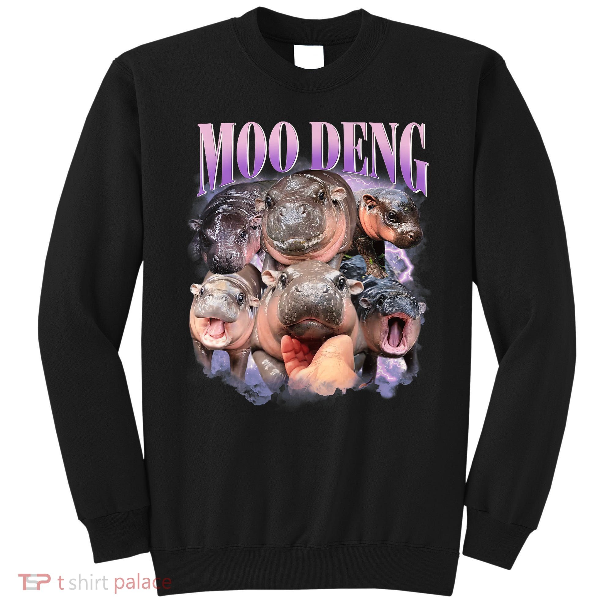 Moo Deng Hippo Meme Funny Sweatshirt