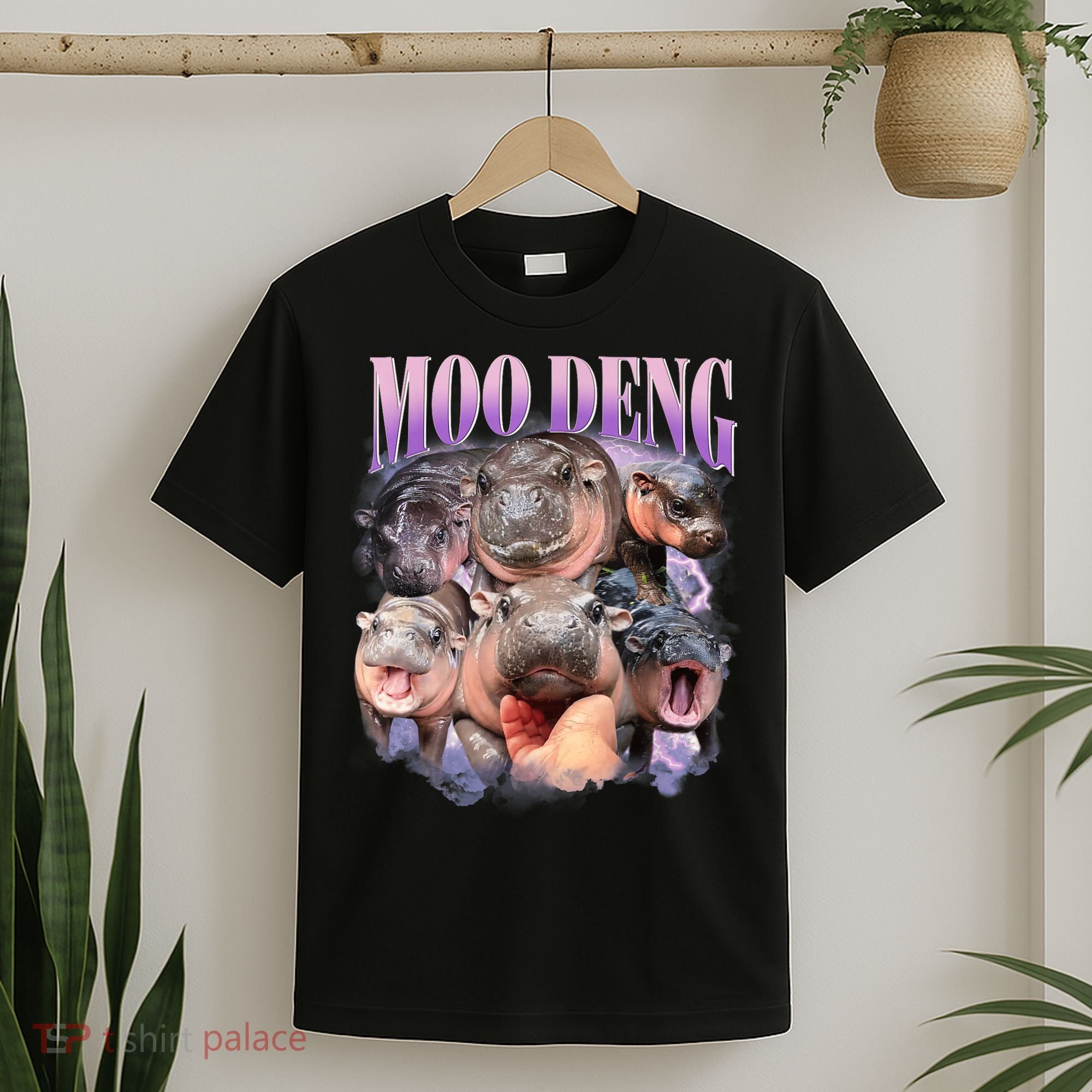Moo Deng Hippo Meme Funny T-Shirt