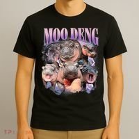 Moo Deng Hippo Meme Funny T-Shirt thumb 3