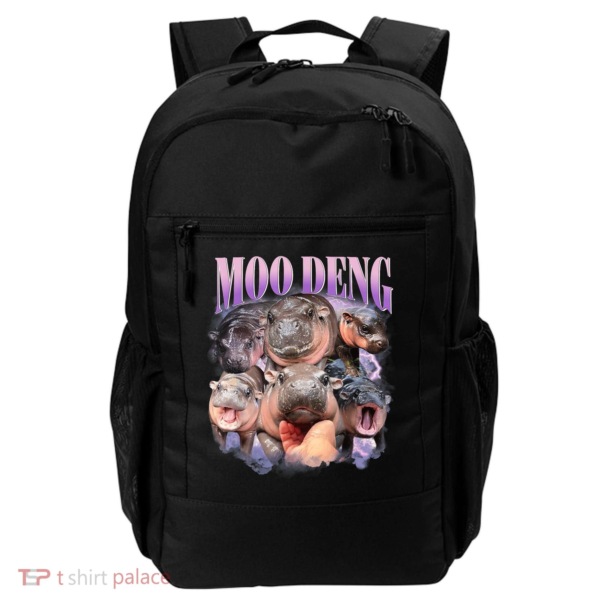 Moo Deng Hippo Meme Funny Backpack