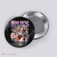 Moo Deng Hippo Meme Funny Button thumb 0
