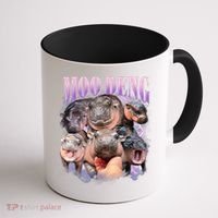 Moo Deng Hippo Meme Funny Coffee Mug thumb 1