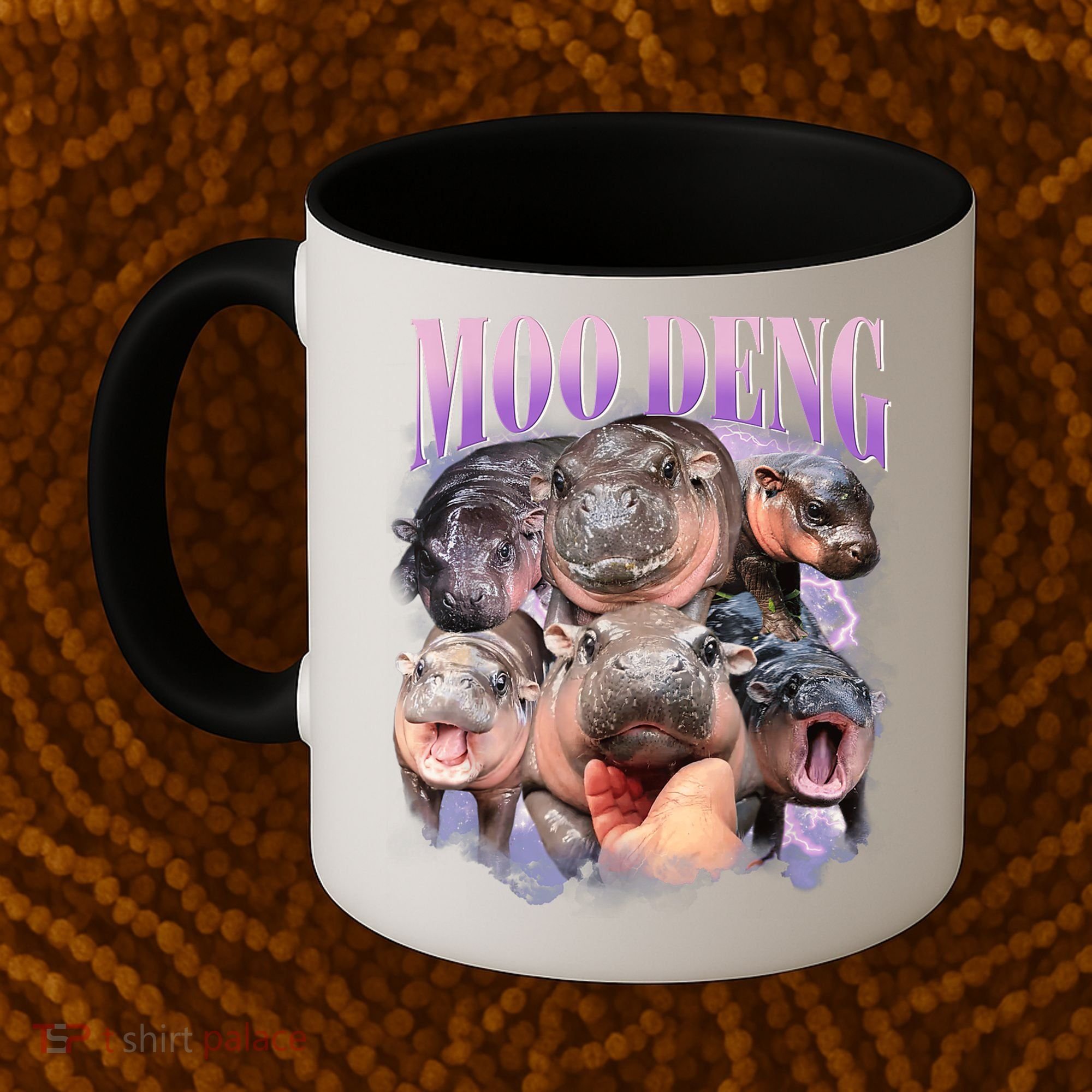 Moo Deng Hippo Meme Funny Coffee Mug
