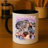 Moo Deng Hippo Meme Funny Coffee Mug thumb 4