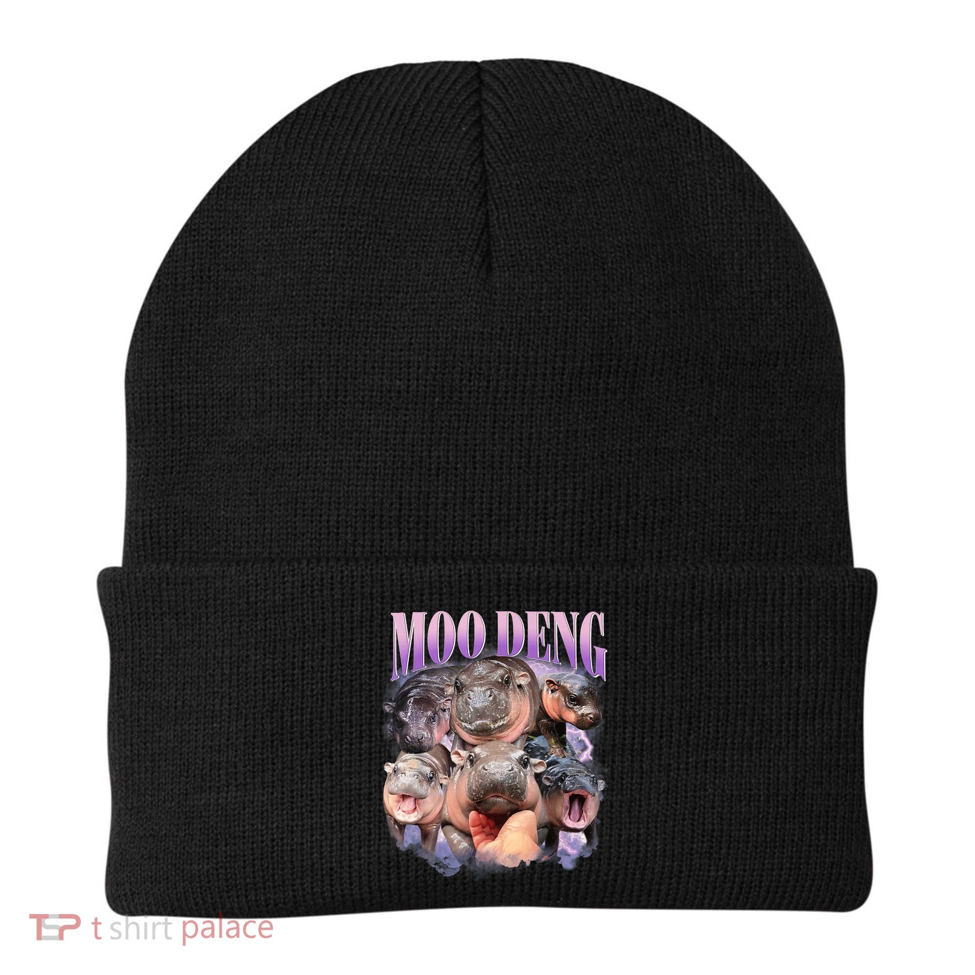 Moo Deng Hippo Meme Funny Beanie