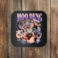 Moo Deng Hippo Meme Funny Coaster thumb 0