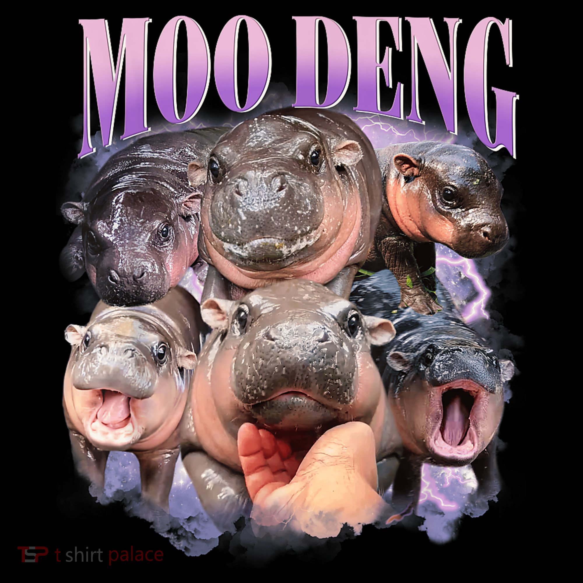 Moo Deng Hippo Meme Funny Pajama Set