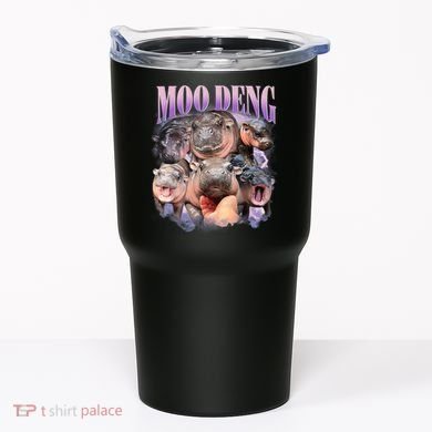 Moo Deng Hippo Meme Funny Tumbler