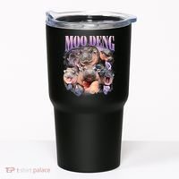 Moo Deng Hippo Meme Funny Tumbler thumb 0