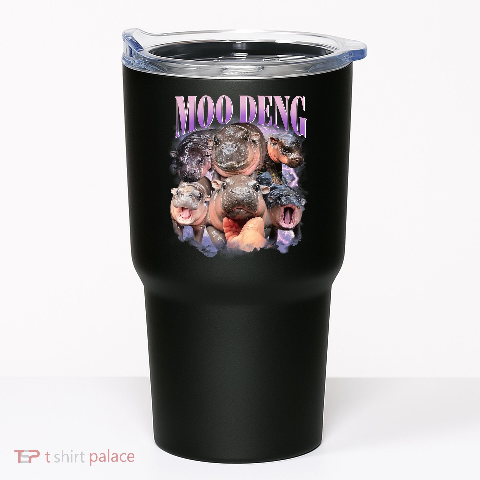 Moo Deng Hippo Meme Funny Tumbler