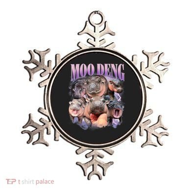 Moo Deng Hippo Meme Funny Ornament