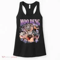 Moo Deng Hippo Meme Funny Women's Tank Top thumb 0