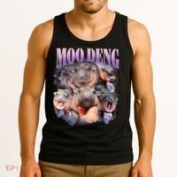Moo Deng Hippo Meme Funny Tank Top thumb 3