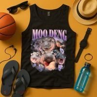 Moo Deng Hippo Meme Funny Tank Top thumb 4