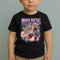 Moo Deng Hippo Meme Funny Toddler T-Shirt thumb 2