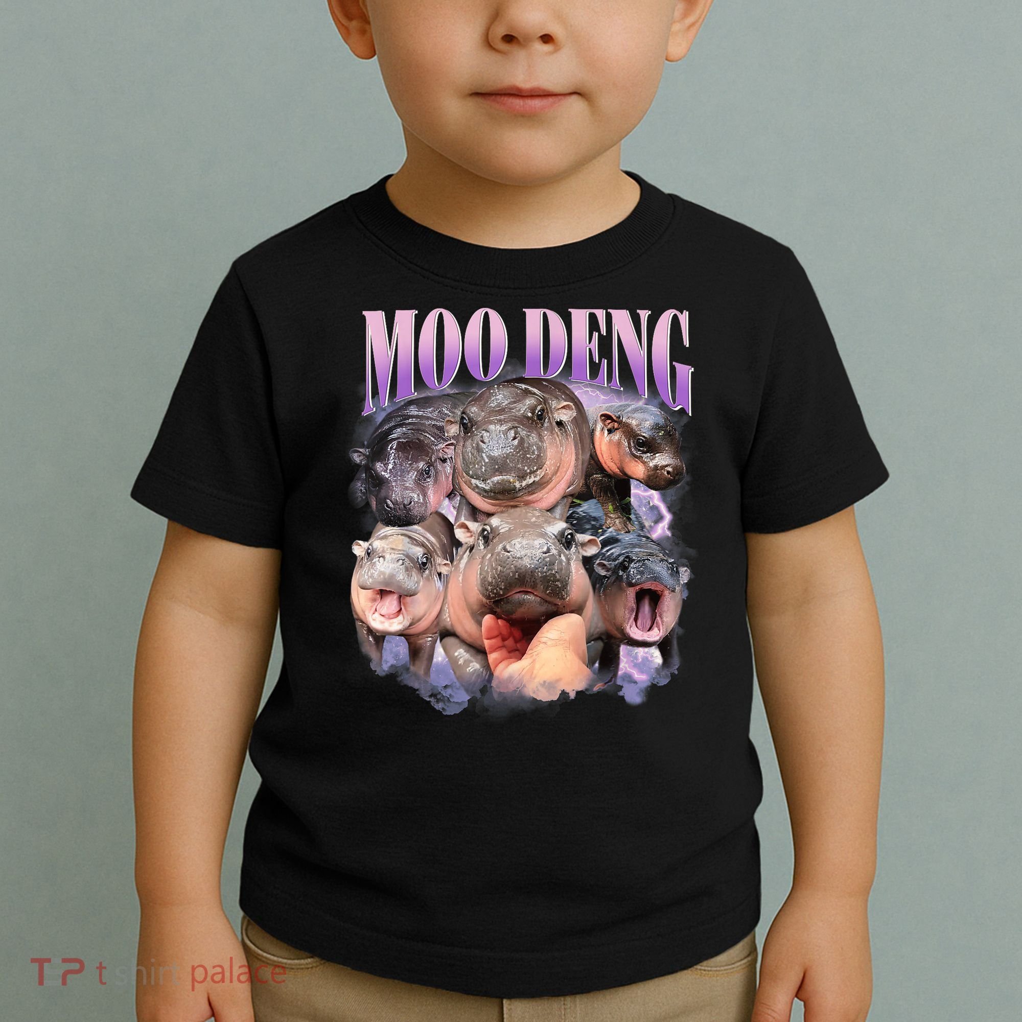 Moo Deng Hippo Meme Funny Toddler T-Shirt