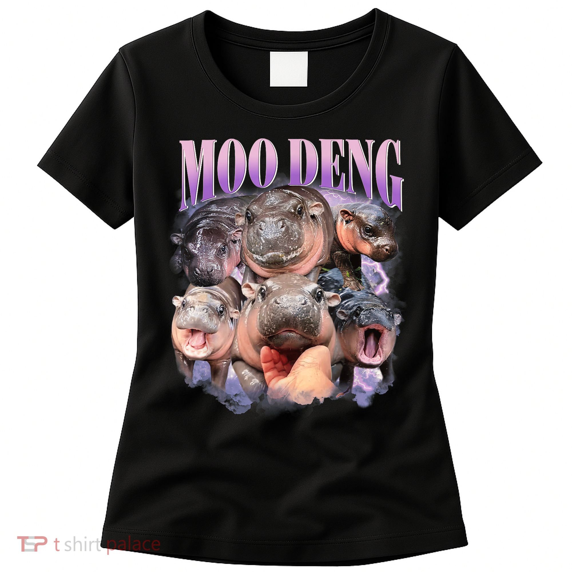Moo Deng Hippo Meme Funny Women's T-Shirt