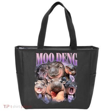 Moo Deng Hippo Meme Funny Tote Bag