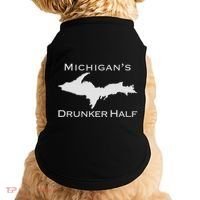 Michigans Drunker Half Upper Peninsula Yooper 906 Doggie Tank thumb 0