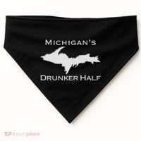 Michigans Drunker Half Upper Peninsula Yooper 906 USA-Made Doggie Bandana thumb 0