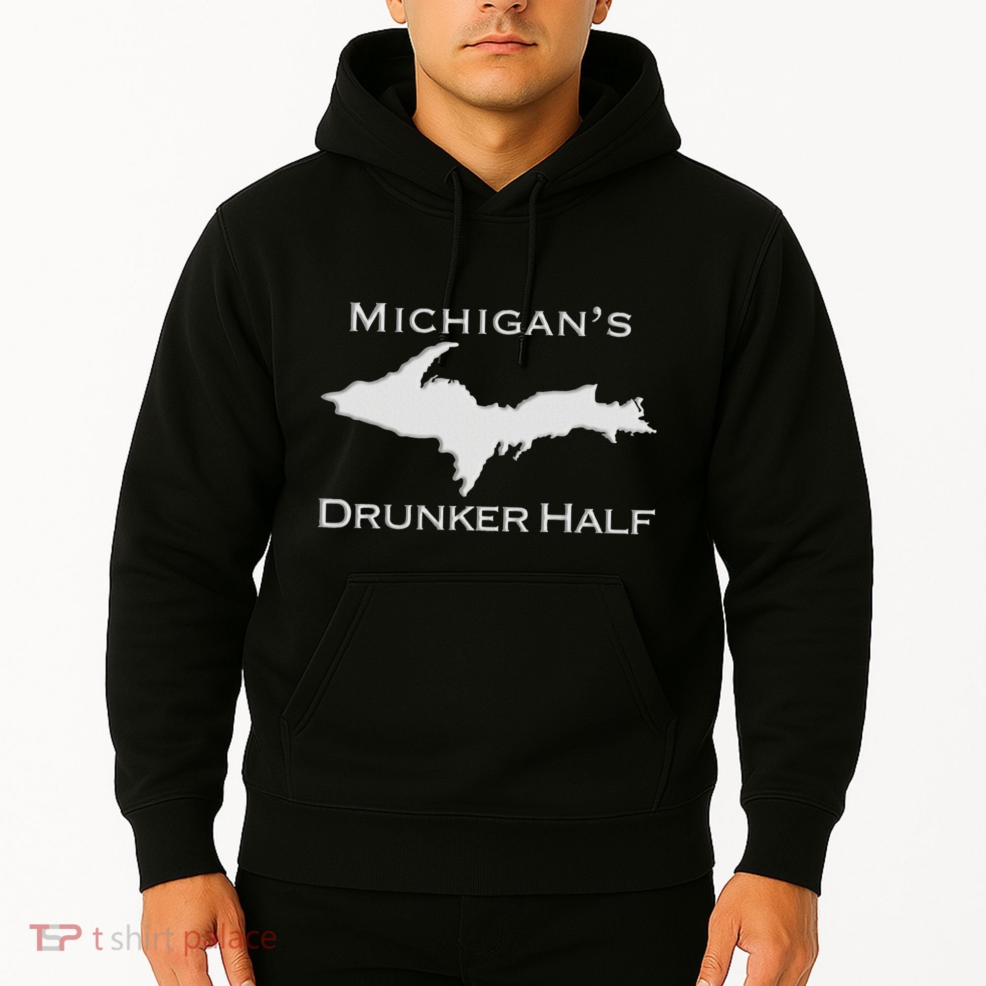 Michigans Drunker Half Upper Peninsula Yooper 906 Hoodie