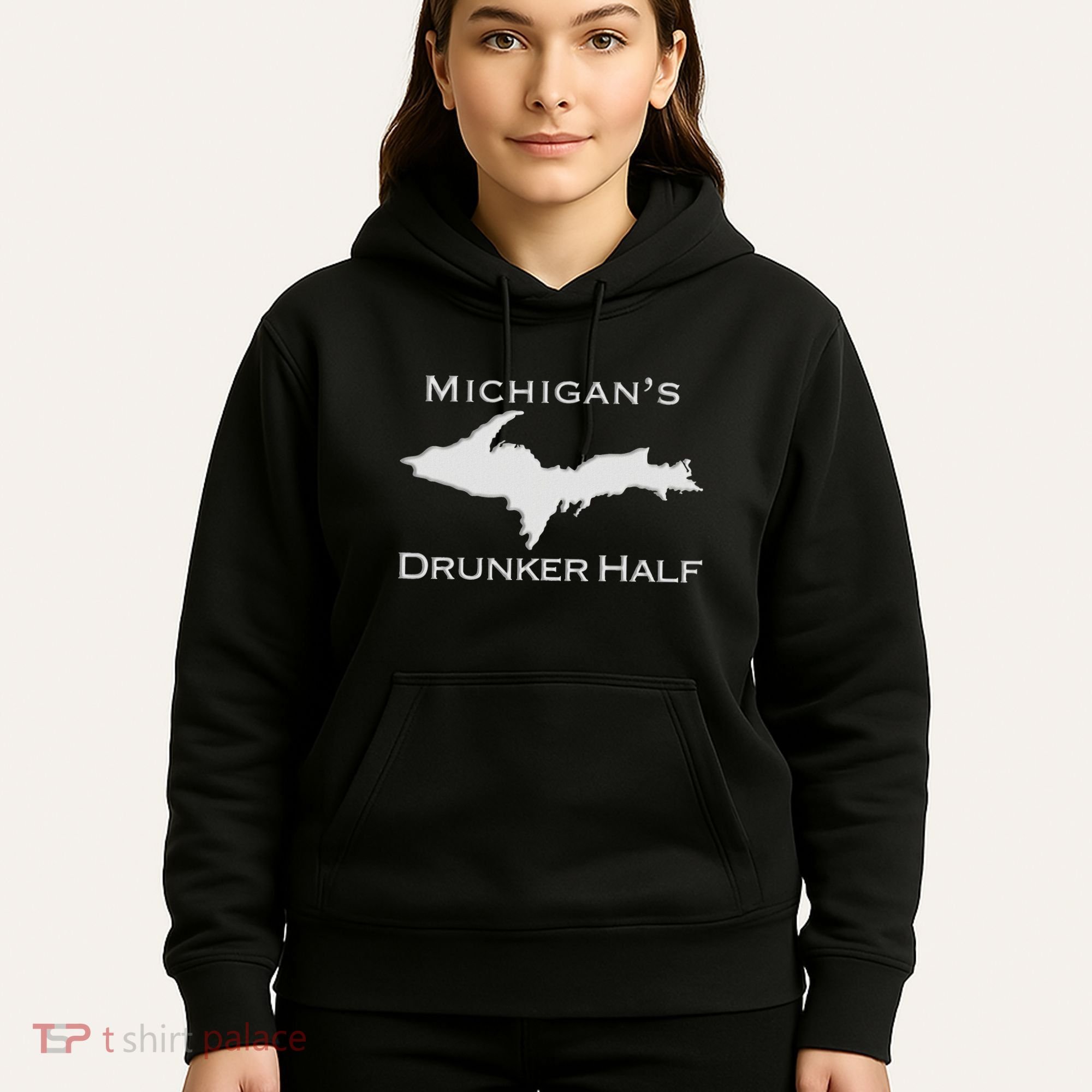 Michigans Drunker Half Upper Peninsula Yooper 906 Hoodie