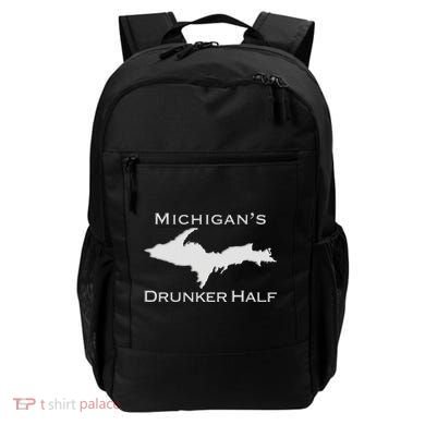 Michigans Drunker Half Upper Peninsula Yooper 906 Backpack