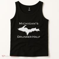 Michigans Drunker Half Upper Peninsula Yooper 906 Tank Top thumb 2