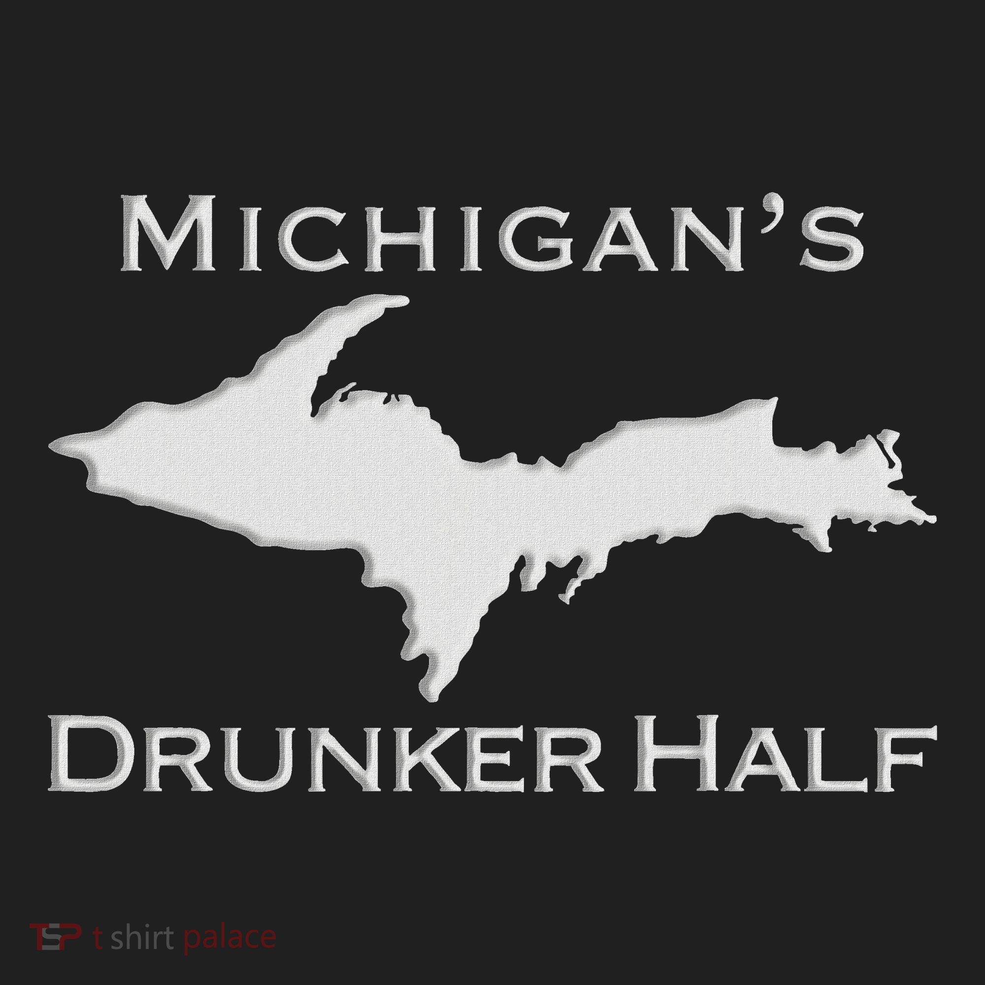 Michigans Drunker Half Upper Peninsula Yooper 906 Golf Towel