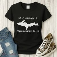 Michigans Drunker Half Upper Peninsula Yooper 906 Women's T-Shirt thumb 3