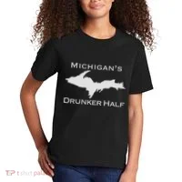 Michigans Drunker Half Upper Peninsula Yooper 906 Kids T-Shirt thumb 2