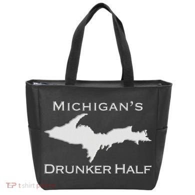 Michigans Drunker Half Upper Peninsula Yooper 906 Bag