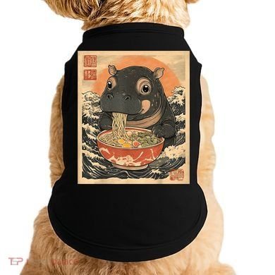 Moo Deng Hippo Eat Ramen For Japanese Style Doggie Tank