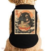 Moo Deng Hippo Eat Ramen For Japanese Style Doggie Tank thumb 0