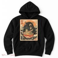 Moo Deng Hippo Eat Ramen For Japanese Style Hoodie thumb 0