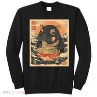 Moo Deng Hippo Eat Ramen For Japanese Style Sweatshirt thumb 0