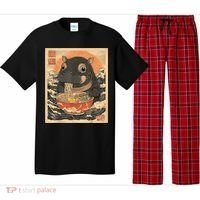 Moo Deng Hippo Eat Ramen For Japanese Style Pajama Set thumb 0