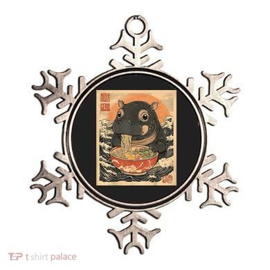 Moo Deng Hippo Eat Ramen For Japanese Style Ornament