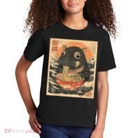 Moo Deng Hippo Eat Ramen For Japanese Style Kids T-Shirt thumb 2