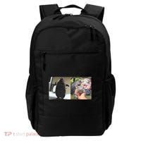 Moo Deng Hippo And Baby Penguin Pesto Backpack thumb 0